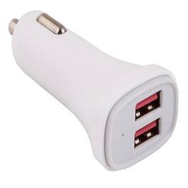 Sanoxy - Dual USB Port Car Charger 4.8 Amp (2.4A/2.4A) with Smart IC Charge - White