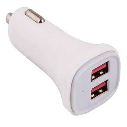 Front. Sanoxy - Sanoxy Dual USB Port Car Charger 4.8 Amp (2.4A/2.4A) with Smart IC Charge - White.