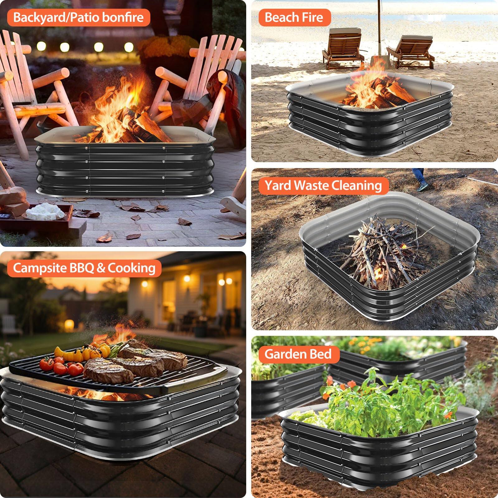 - Backyard/Patio bonfire
- Beach Fire
- Yard Waste Cleaning
- Campsite BBQ & Cooking
- Garden Bed
