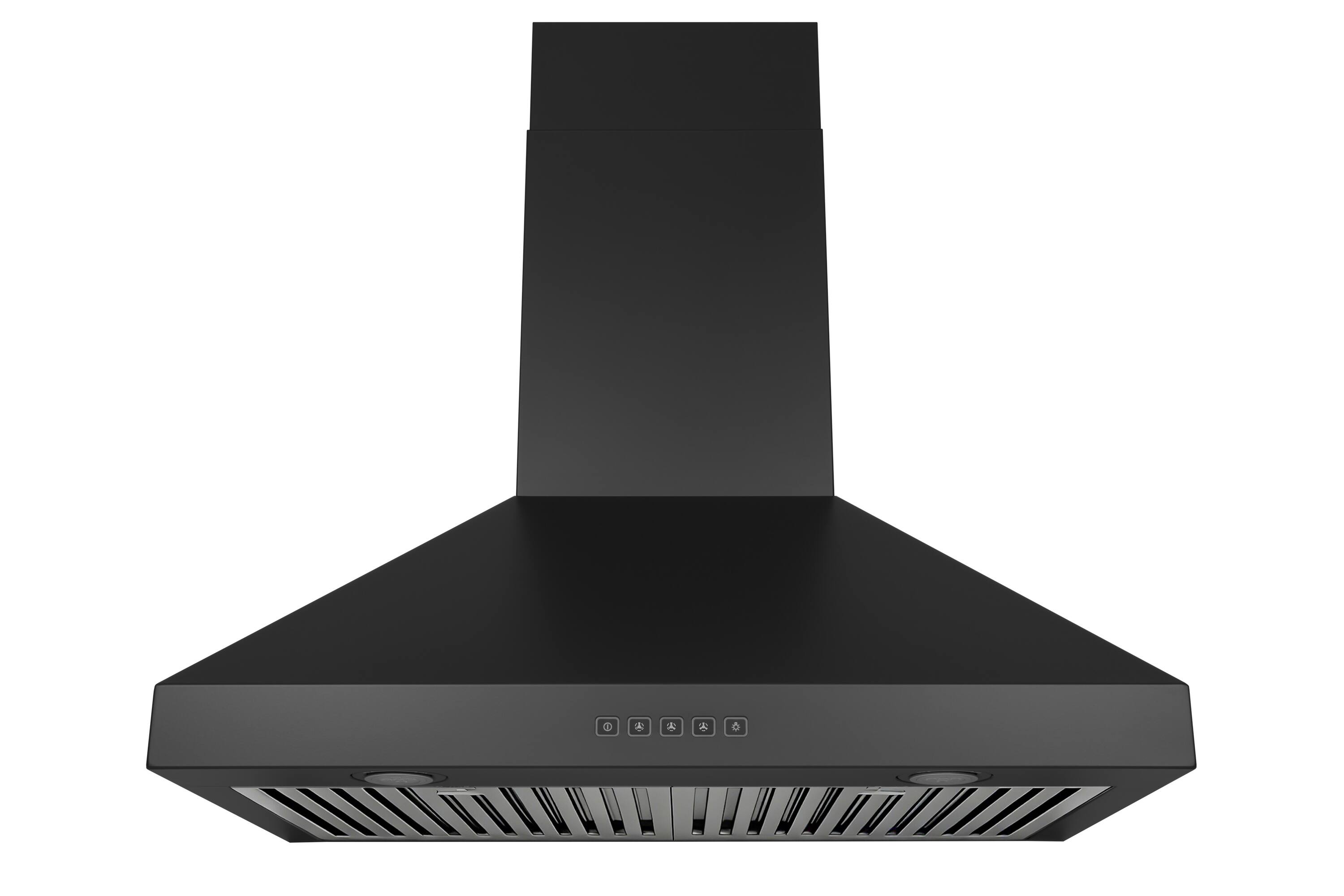 Front. Hauslane - Hauslane WM-530 PRO 30-in Convertible Wall-Mounted Range Hood (OFFICIAL) - Matte Black.
