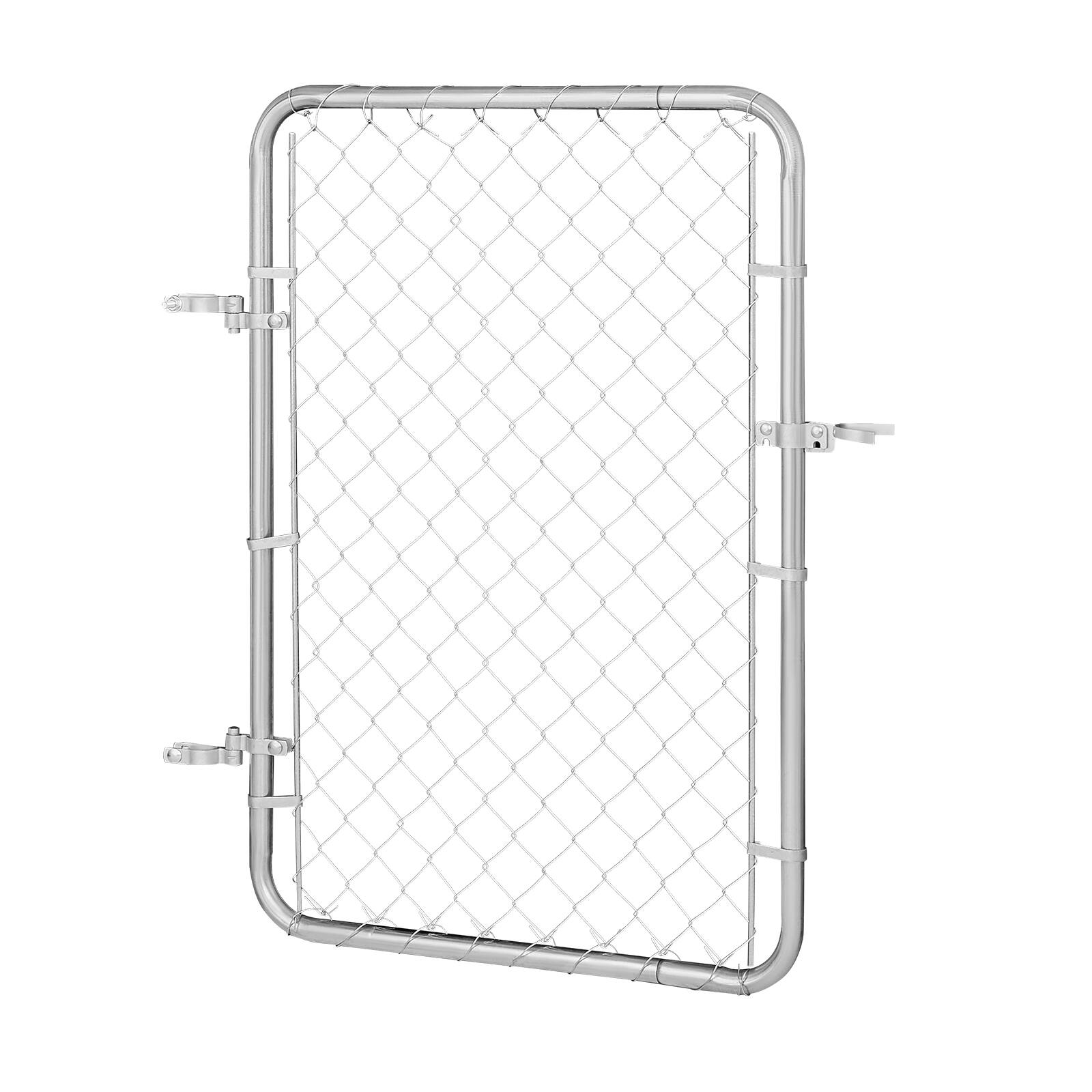 Alt View 5. VEVOR - Chain Link Fence Gate, 32 x 46 in, Adjustable Chain Link Fence Panel, Fit 2-4 ft (W) x 4 ft (H) Garden Fence Gate - Galvanized.