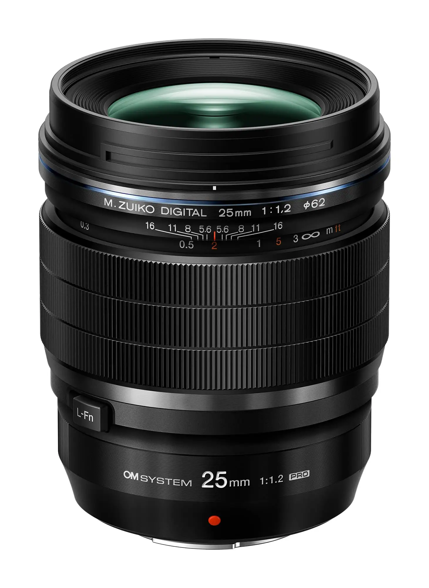 M. ZUIKO DIGITAL 25mm 1:1.2 16 11 8 5.6 5.6 8 11 16 It m 3 8 0.5 2 1 5 L-Fn MO 25 1:1.2 PRO SYSTEM mm
