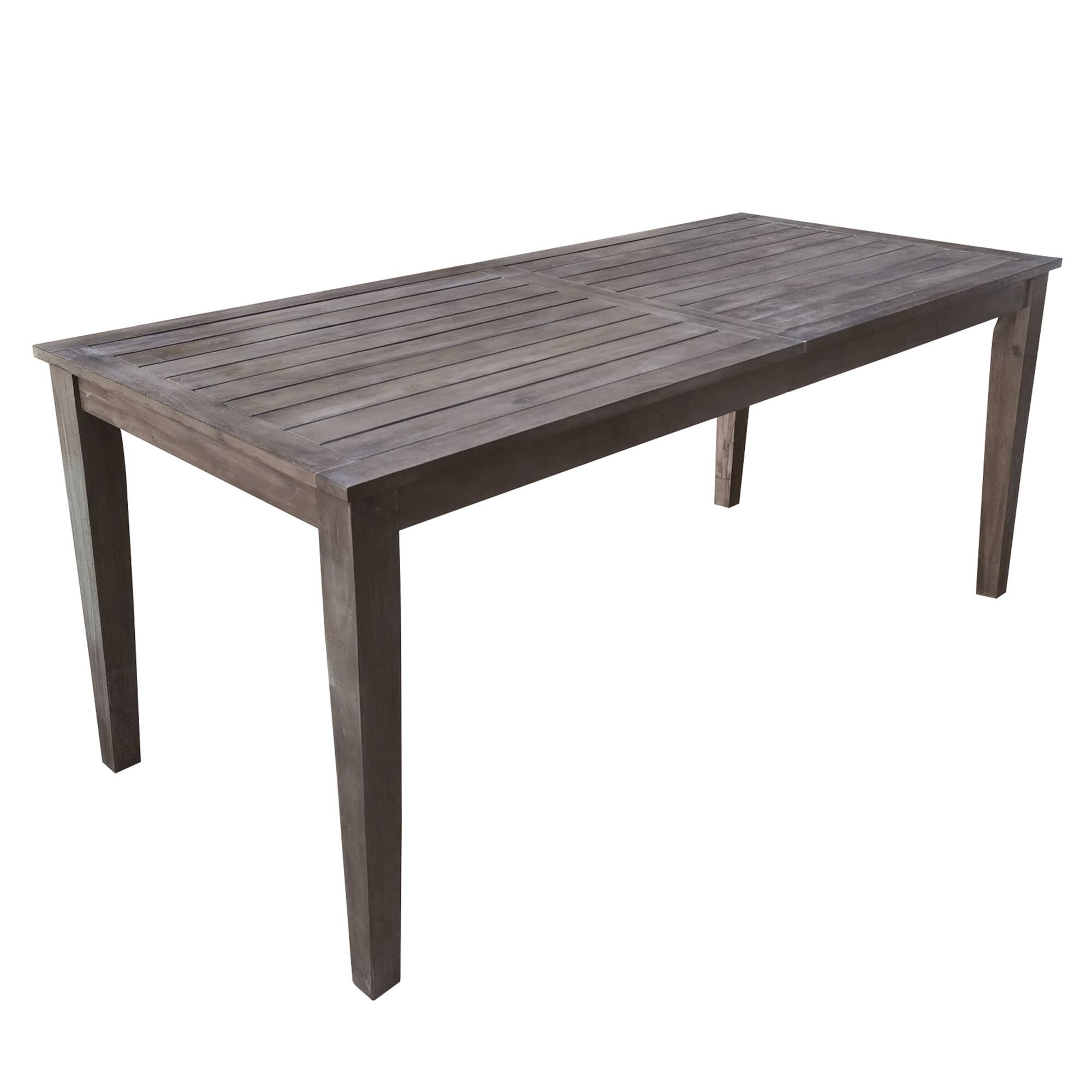 Alt View 1. Mondawe - 7 Pieces Acacia Wood Outdoor Dining Set with Cushions - Brown+Beige.