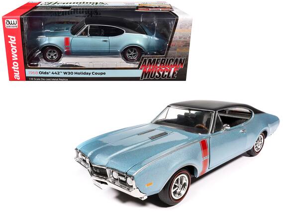 Heiris anem denuttars MOTO w suto world world auto 1968 1:18 Scale Olds Die-cast Metal 442T Replica W30 Holiday Coupe
Hemmin AMERICAN MUSCLE 4
auto world
1968 Olds® 442™ W30 Holiday Coupe
1:18 Scale Die-cast Metal Replica