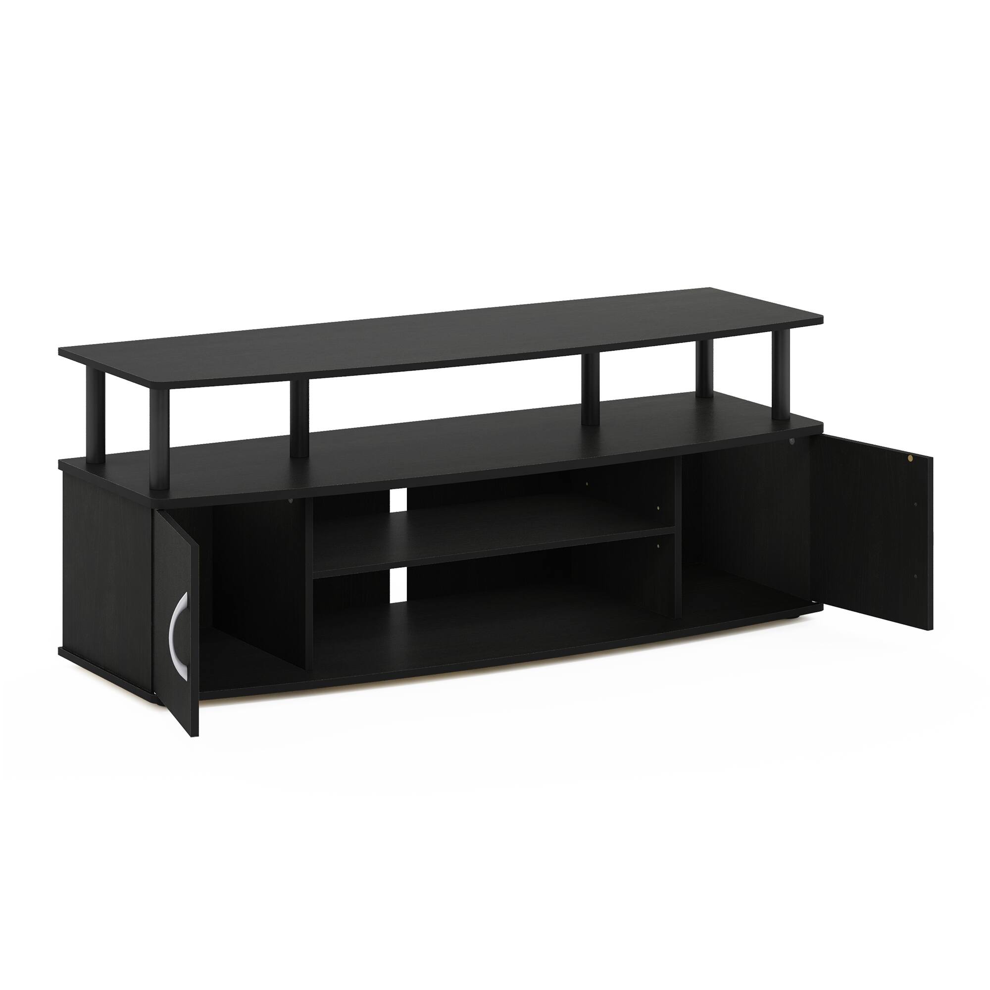Alt View 3. Furinno - JAYA Large Entertainment Center Hold up to 55-IN TV - Black.