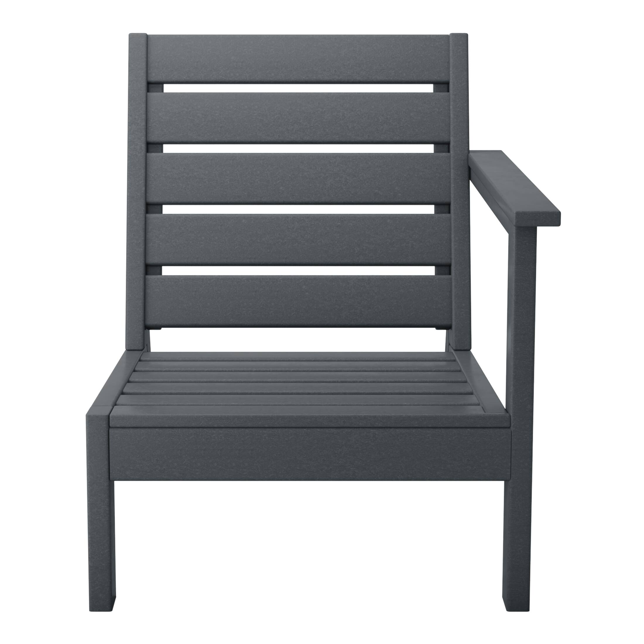 Back. WestinTrends - WestinTrends Avalon Outdoor Patio HDPE Deep Seating Sectional Loveseat - Gray.
