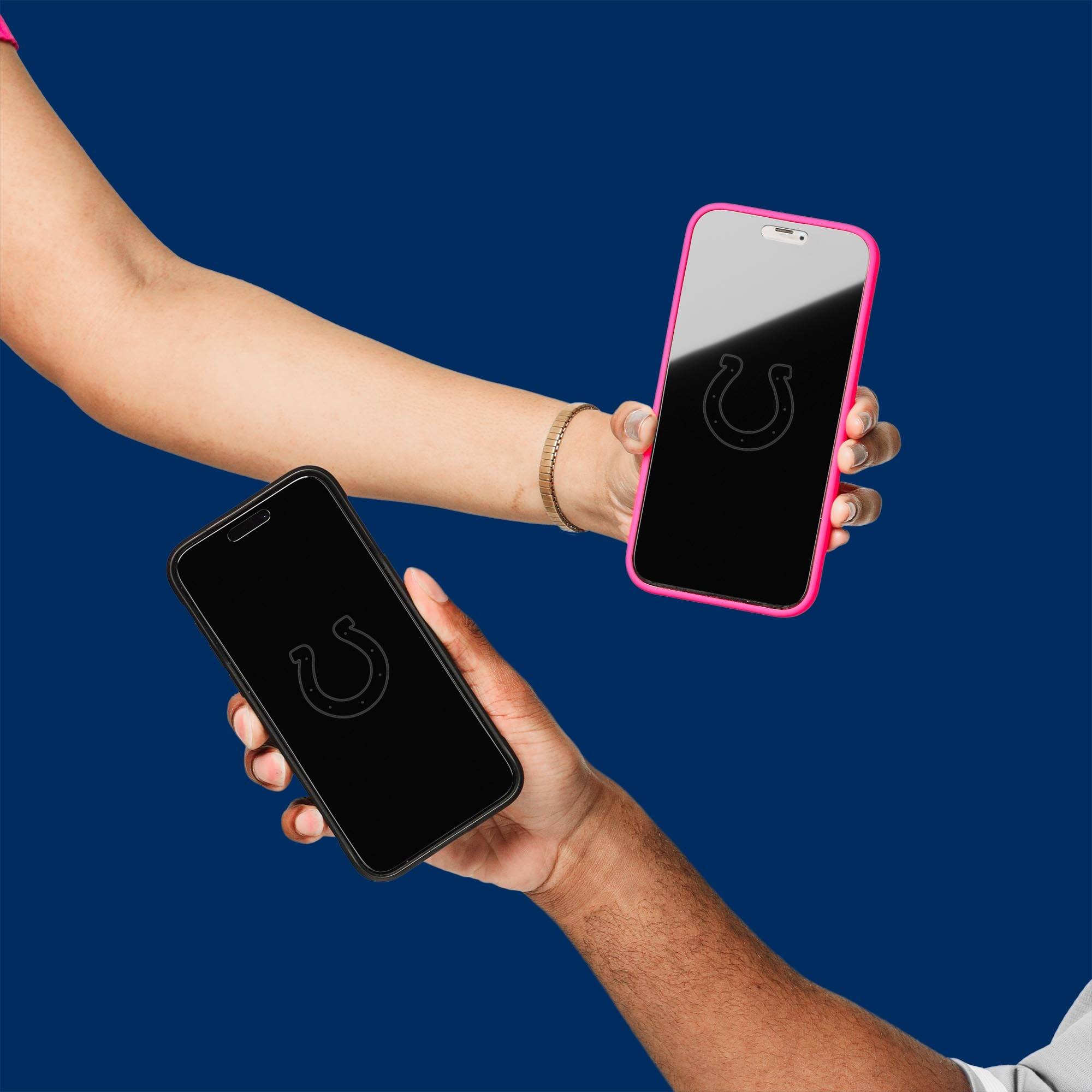 Alt View 3. Screen Skinz - Indianapolis Colts Clear iPhone Screen Protector - 15 Plus/15 Pro Max/16 Plus - Multicolor.