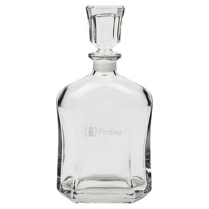Front. Jardine - Findlay Oilers 23.75oz. Crystal Whisky Decanter - Multicolor.