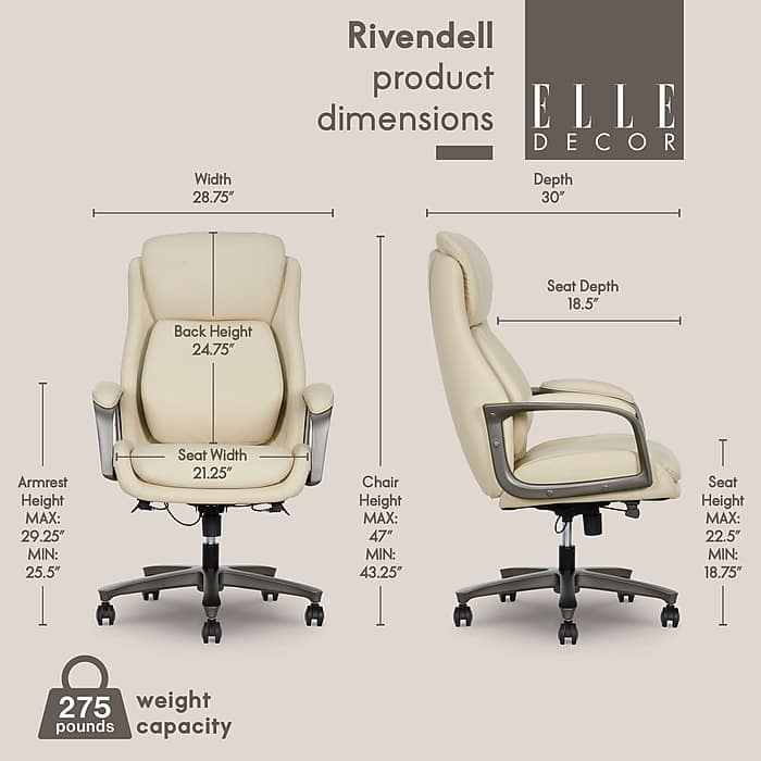 イタリア SELVA/セルバ ロールトップライティングビューロー/デスク チェア Elle Decor Rivendell AIR Lumbar Ergonomic Vegan Leather Swivel
