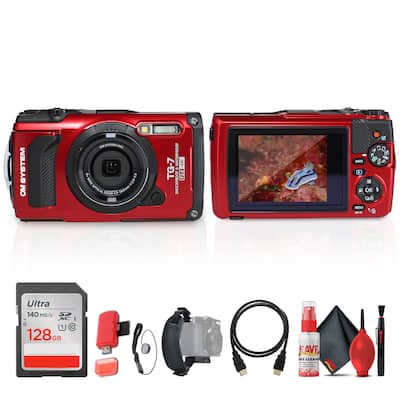 OM System Tough TG 7 Digital Camera (Red) Bundle OM System Tough TG 7 Digital Camera (Red) Bundle