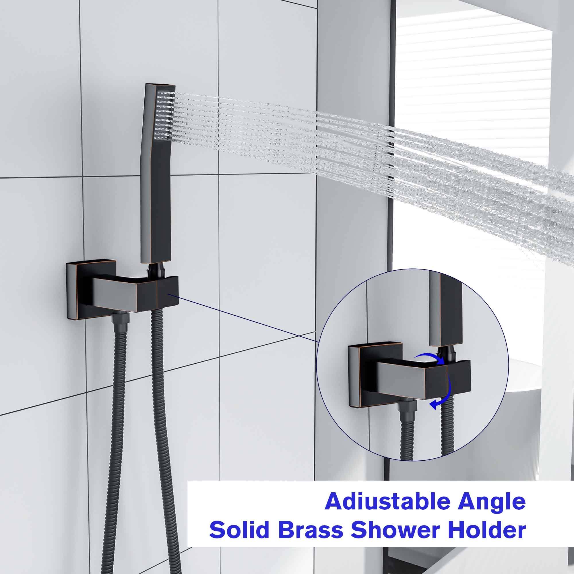 Adjustable Angle Solid Brass Shower Holder