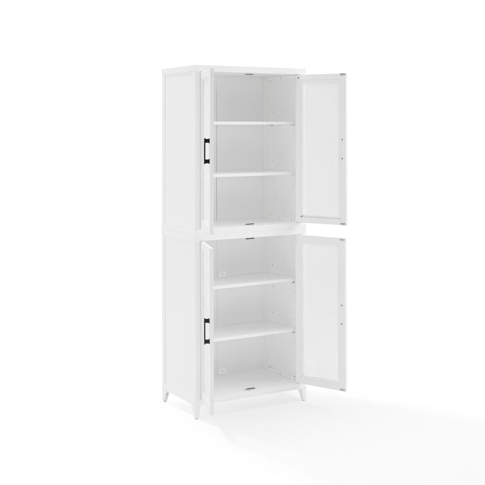 Alt View 8. Crosley Furniture - Milo Tall Kitchen Storage Pantry - 2 Stackable Pantries - White.