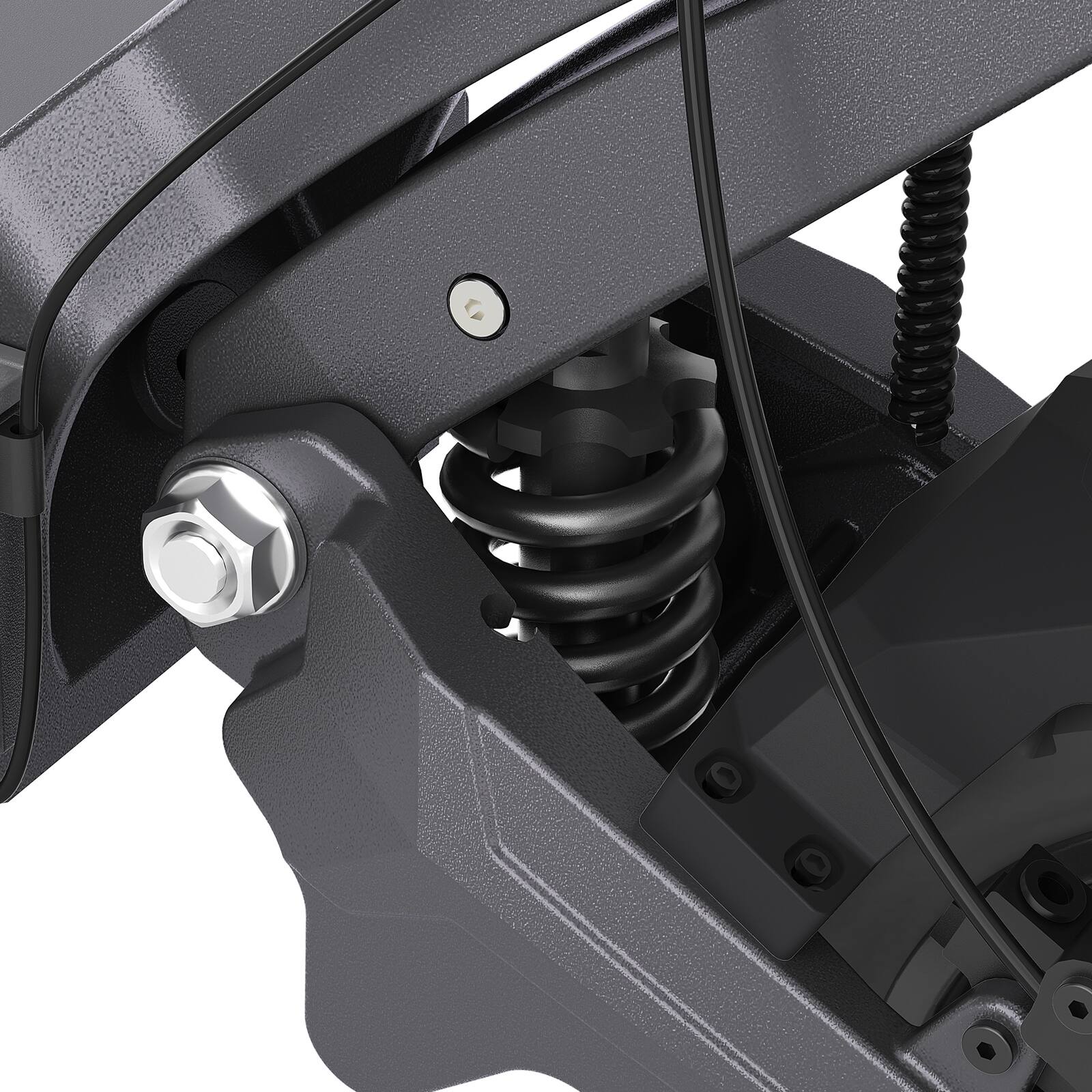 Alt View 4. Ausom - DT2 Pro Foldable Electric Scooter w/ 71 mi Max Operating Range & 42 mph Max Speed, Dual 1100W Motors, 3 Speed Modes - Gray & Yellow.