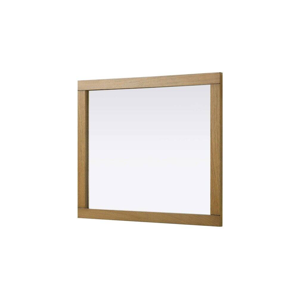 Alt View 1. Elegant Kitchen and Bath - Noah Wooden Rectangle Mirror 30 x 36 in Honey Teak - Honey Teak.