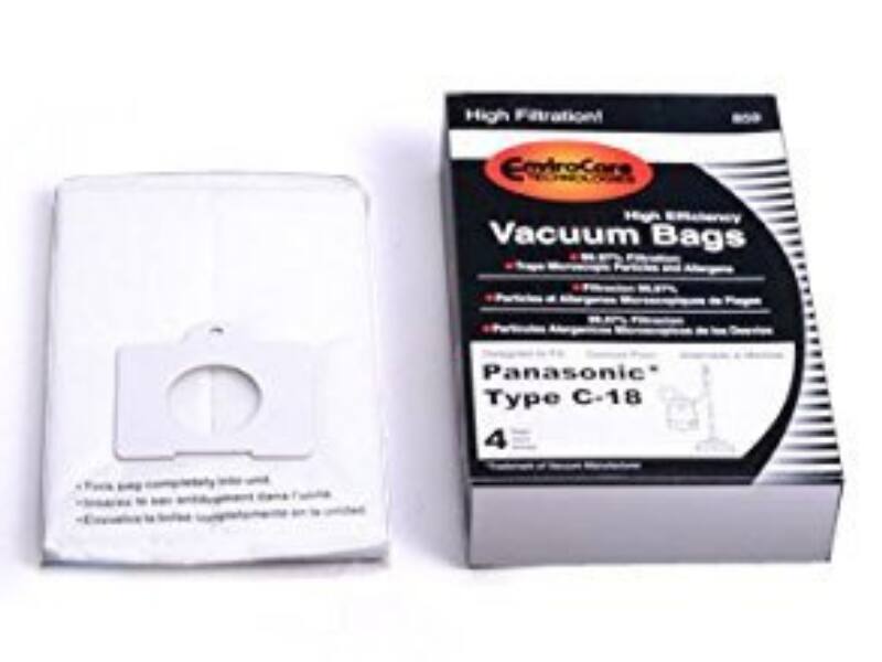 High Filtration EnviroCare High Efficiency Vacuum Bags  
Panasonic Type C-18  
4