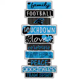 Fan Creations - Carolina Panthers 5'' x 24'' Celebrations Stack Sign - Multicolor