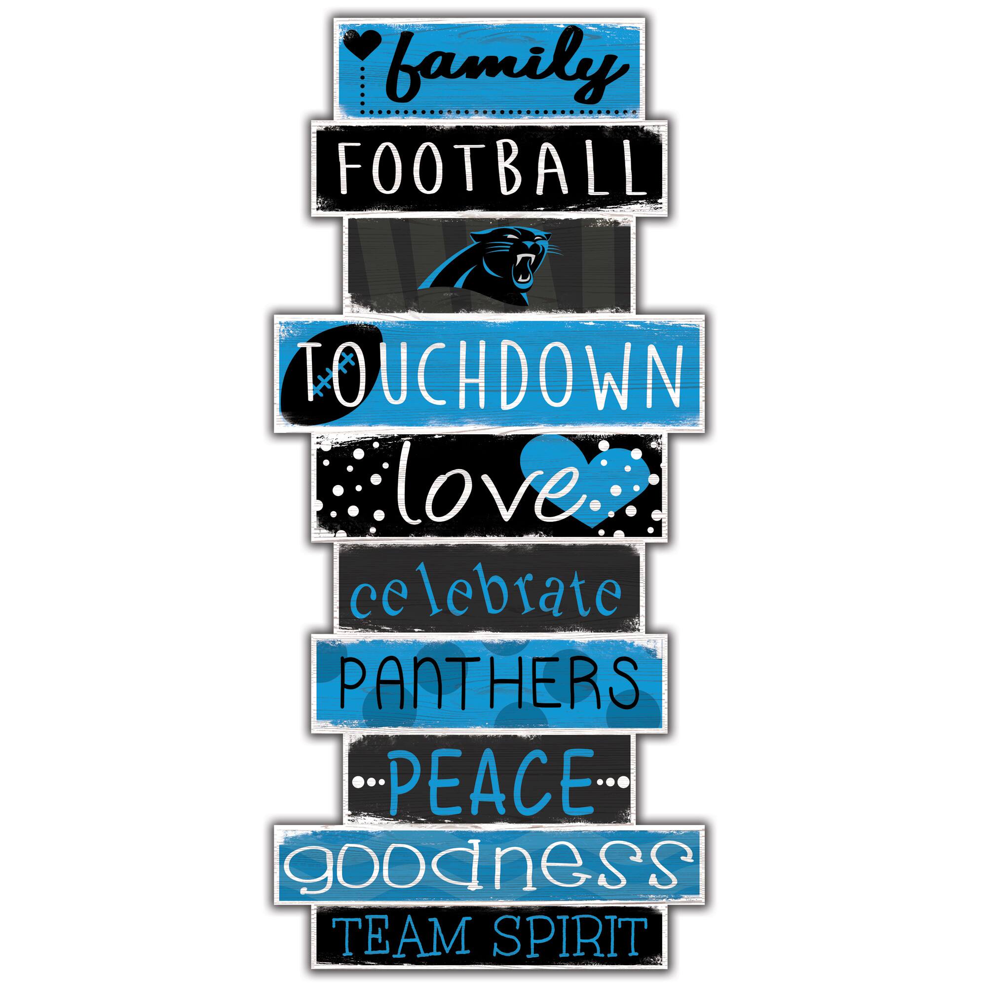Carolina Panthers 5'' x 24'' Celebrations Stack Sign