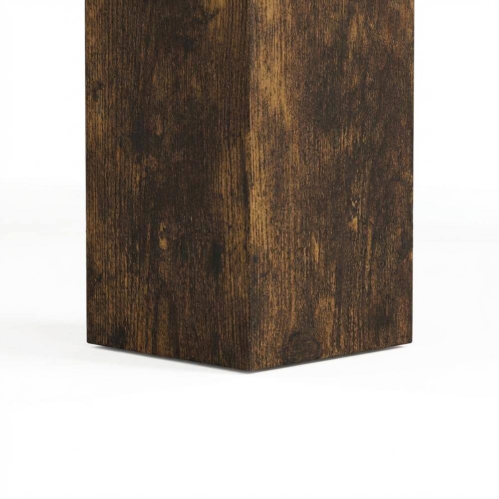 Alt View 2. FurniFact - Square Side Table Set with Amber Pine Finish for Living Rooms - Amber Pine.