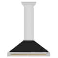 ZLINE Autograph Edition - 35 inches - Externally Vented - Wall Range Hood - Matte Black