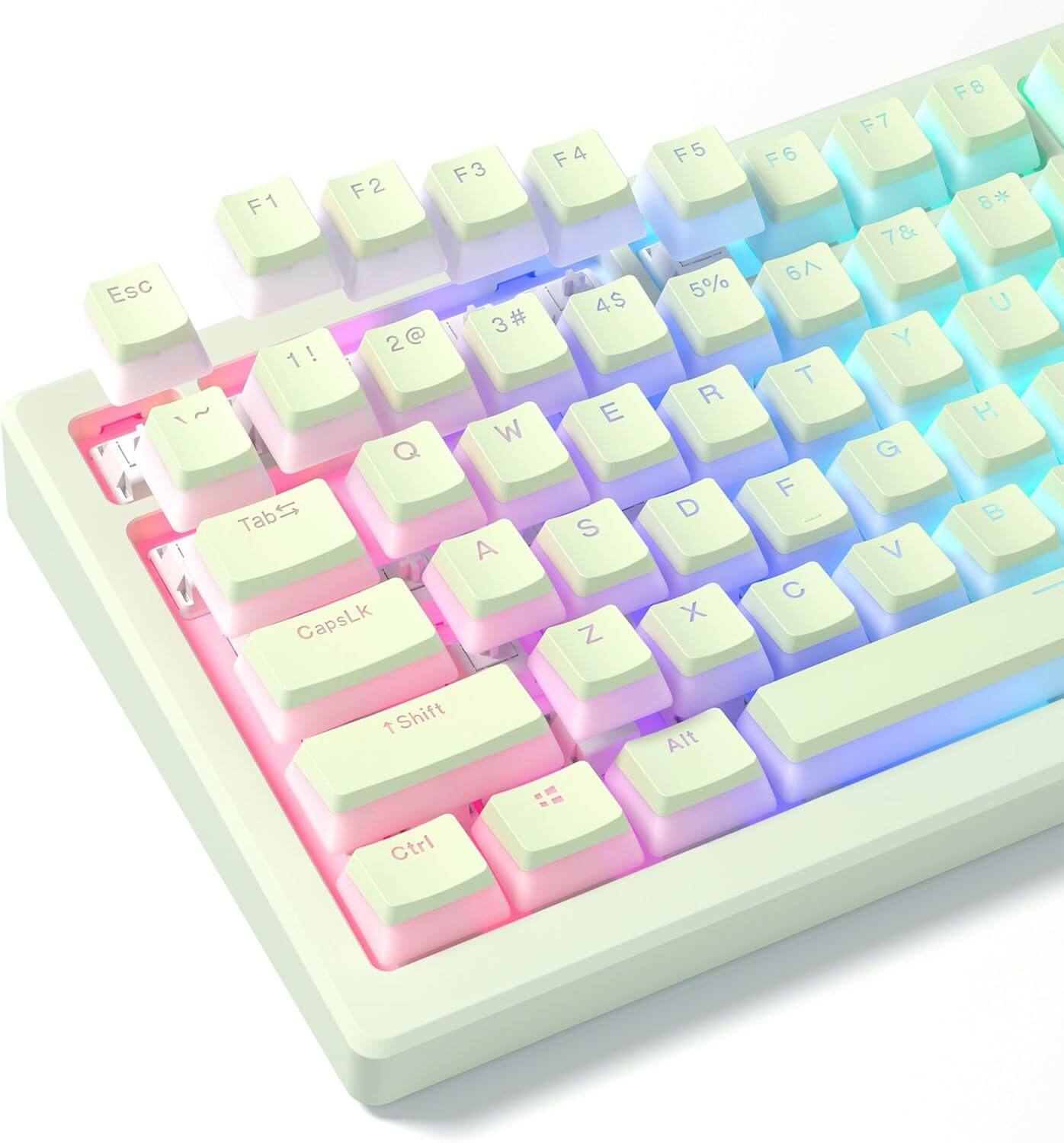 Esc F1 F2 F3 F4 F5 F6 F7 F8  
1! 2@ 3# 4$ 5% 6^ 7& 8*  
Q W E R T Y U I O P  
Tab S A D F G H J K L  
CapsLk Z X C V B N M  
Shift Alt Ctrl