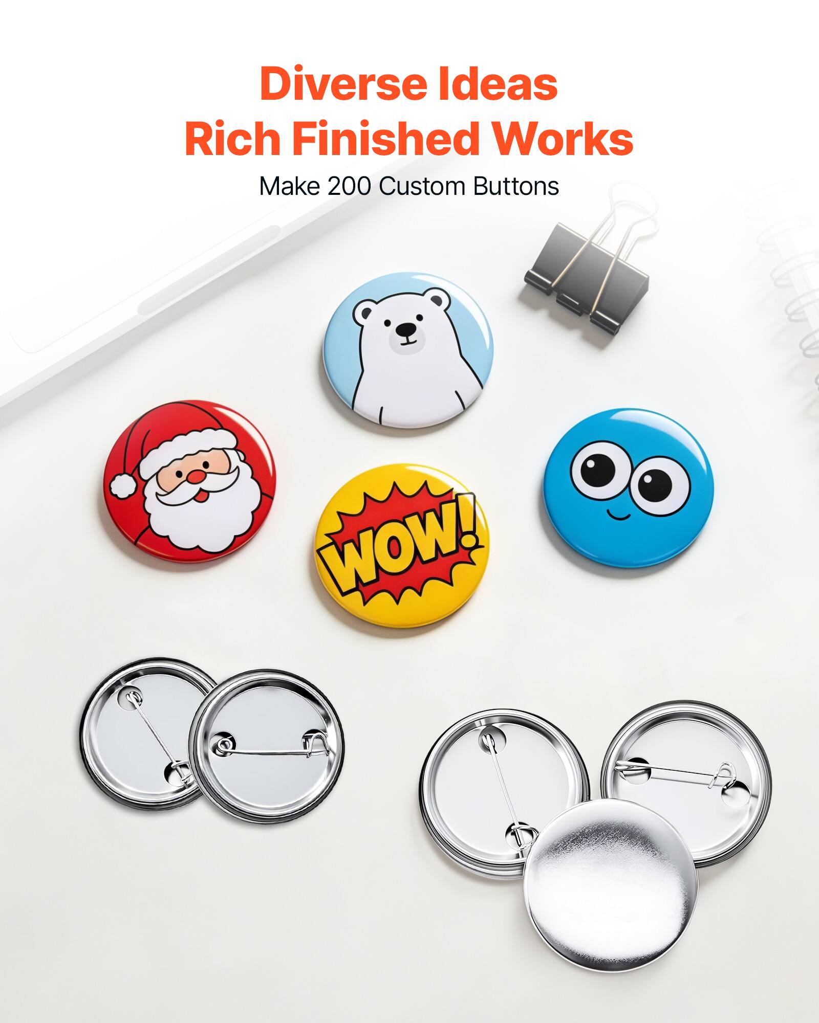 Diverse Ideas Rich Finished Works Make 200 Custom Buttons WOW!