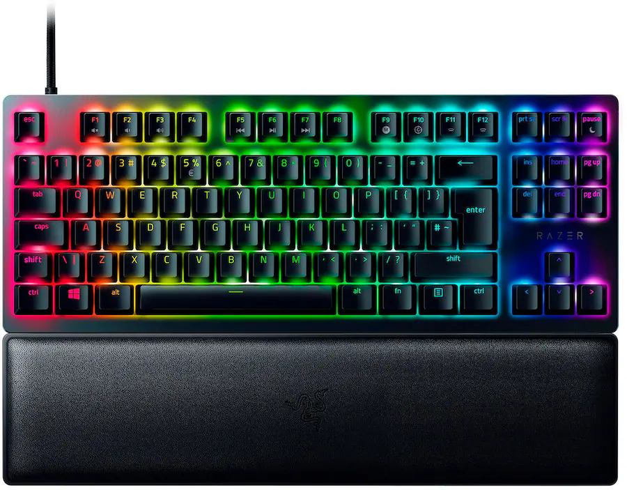 Razer Huntsman V2 TKL Wired Optical Purple Clicky Switch Gaming ...
