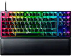 Razer - Huntsman V2 TKL Wired Optical Purple Clicky Switch Gaming Keyboard with Chroma RGB Backlighting - Black - Front_Zoom