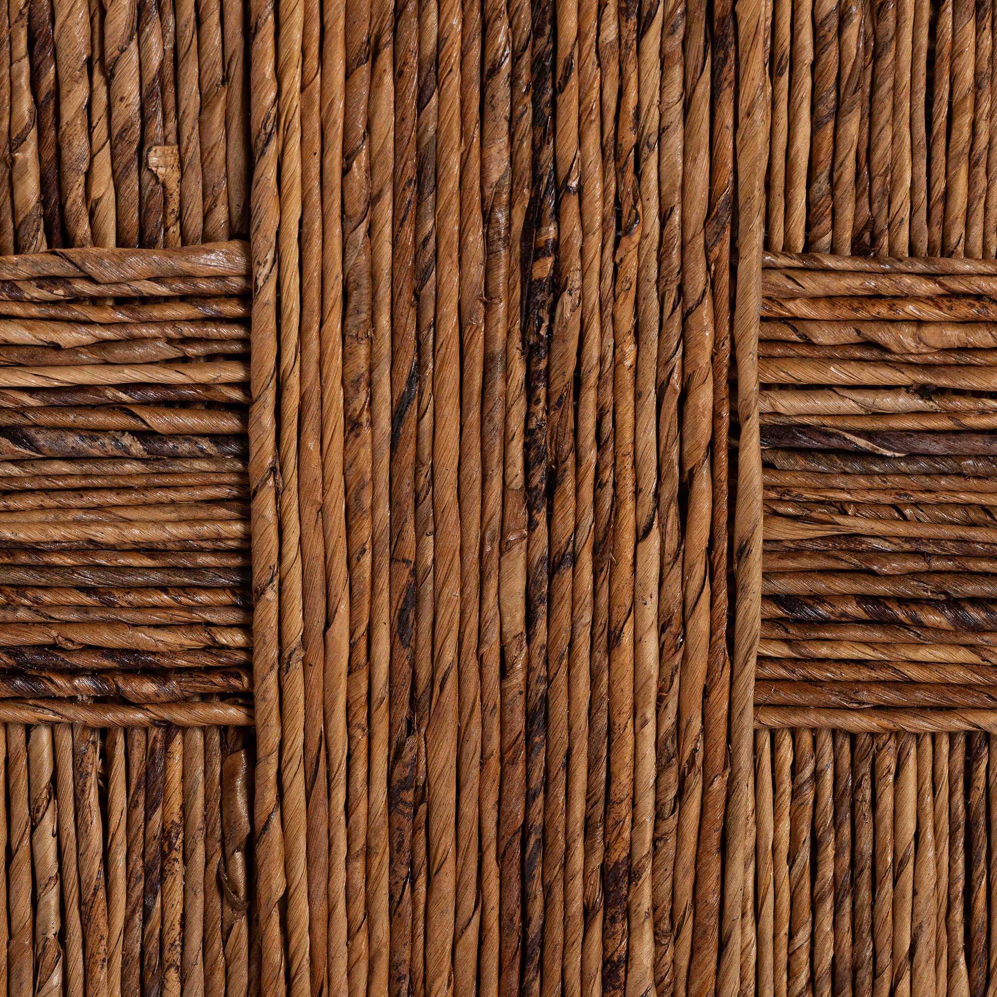 Alt View 2. bali & pari - Chabela Seagrass Counter Stool Set of 2 - Solid Mango Wood Frame with Woven Seat and Backrest, Rustic Boho Style - Natural Brown/Light Brown.