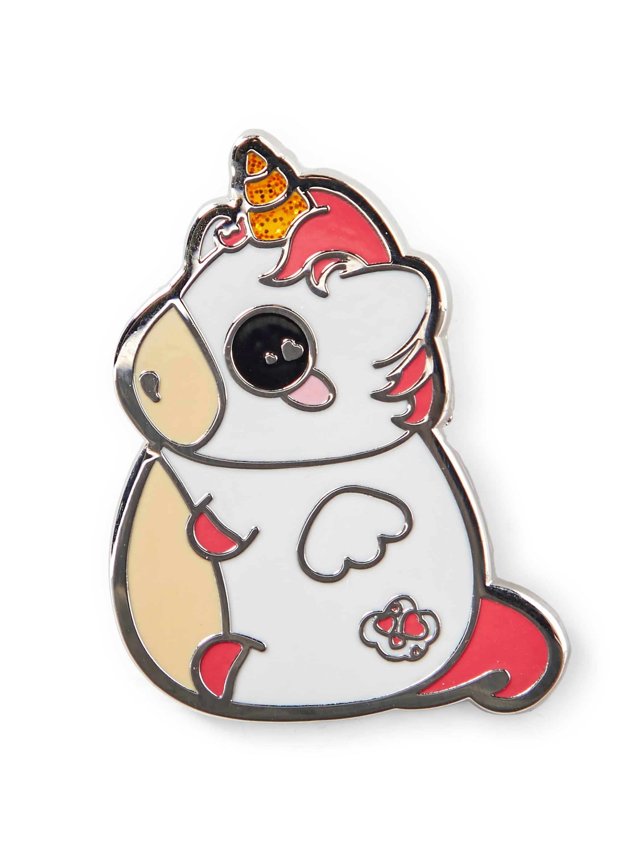 Alt View 2. Seven20 - Glitter Galaxy Pink Unicorn Soft Enamel Collector's Pin - Multi-Colored.