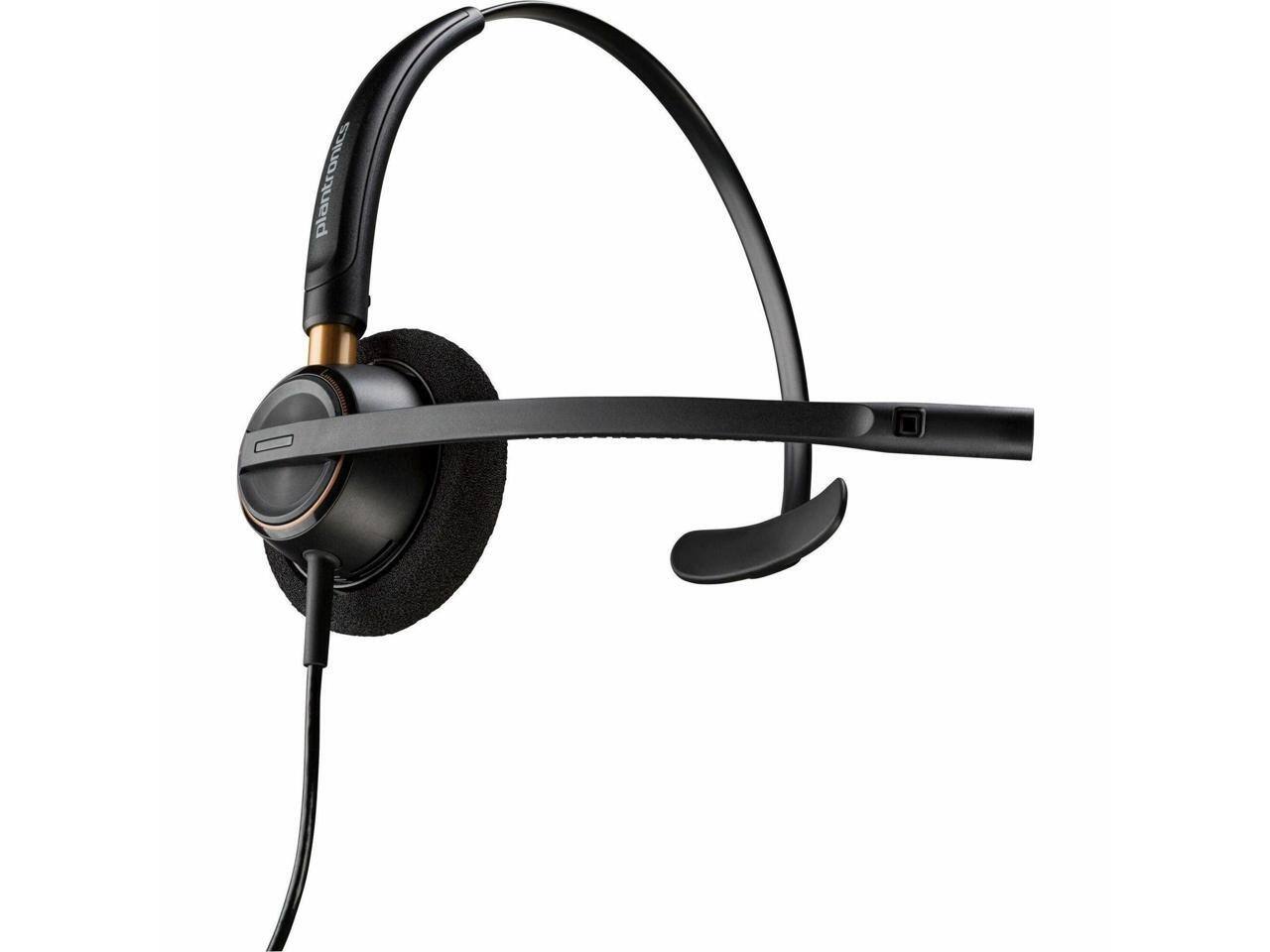 Alt View 4. HP - Poly EncorePro HW510D Headset - Mono, Wired, Noise Canceling, Black - Black.