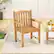 Back. Costway - 1 PCS Teak Wood Patio Dining Chair Outdoor Armchair with Slatted Seat & Solid Legs - Natural.