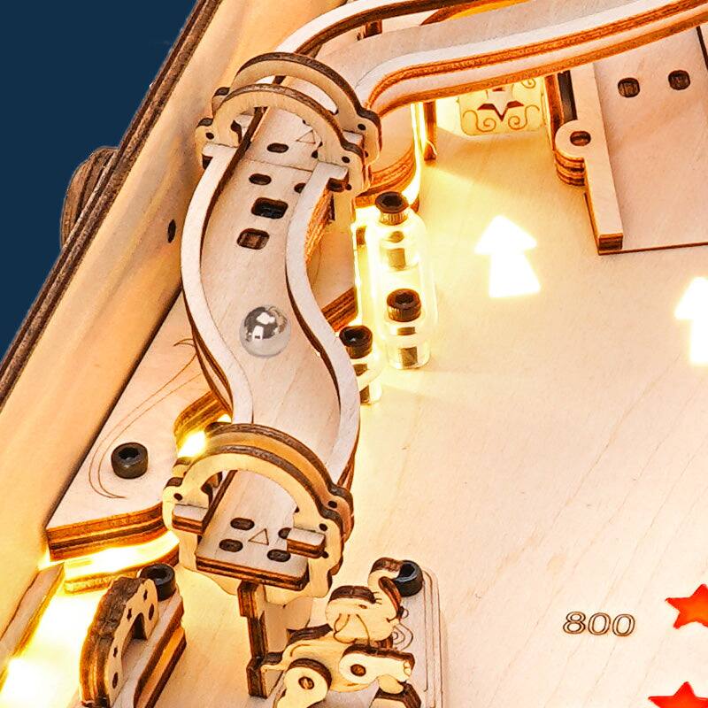 Alt View 8. ROKR - ROKR 3D Pinball Machine 3D Wooden Puzzle Christmas Birthday Gifts EG01.