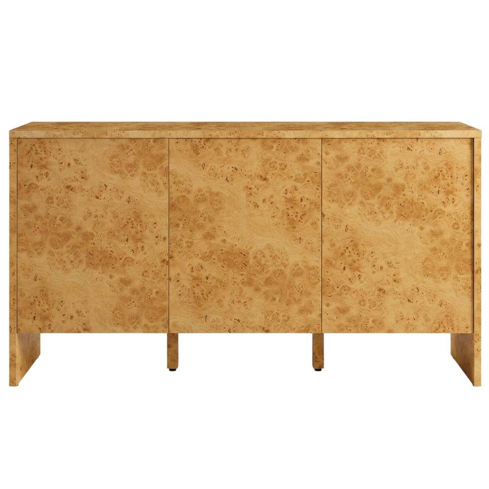 Back. FurniFact - Burl Wood Sideboard with Spacious Storage and Elegant Finish - Brown.