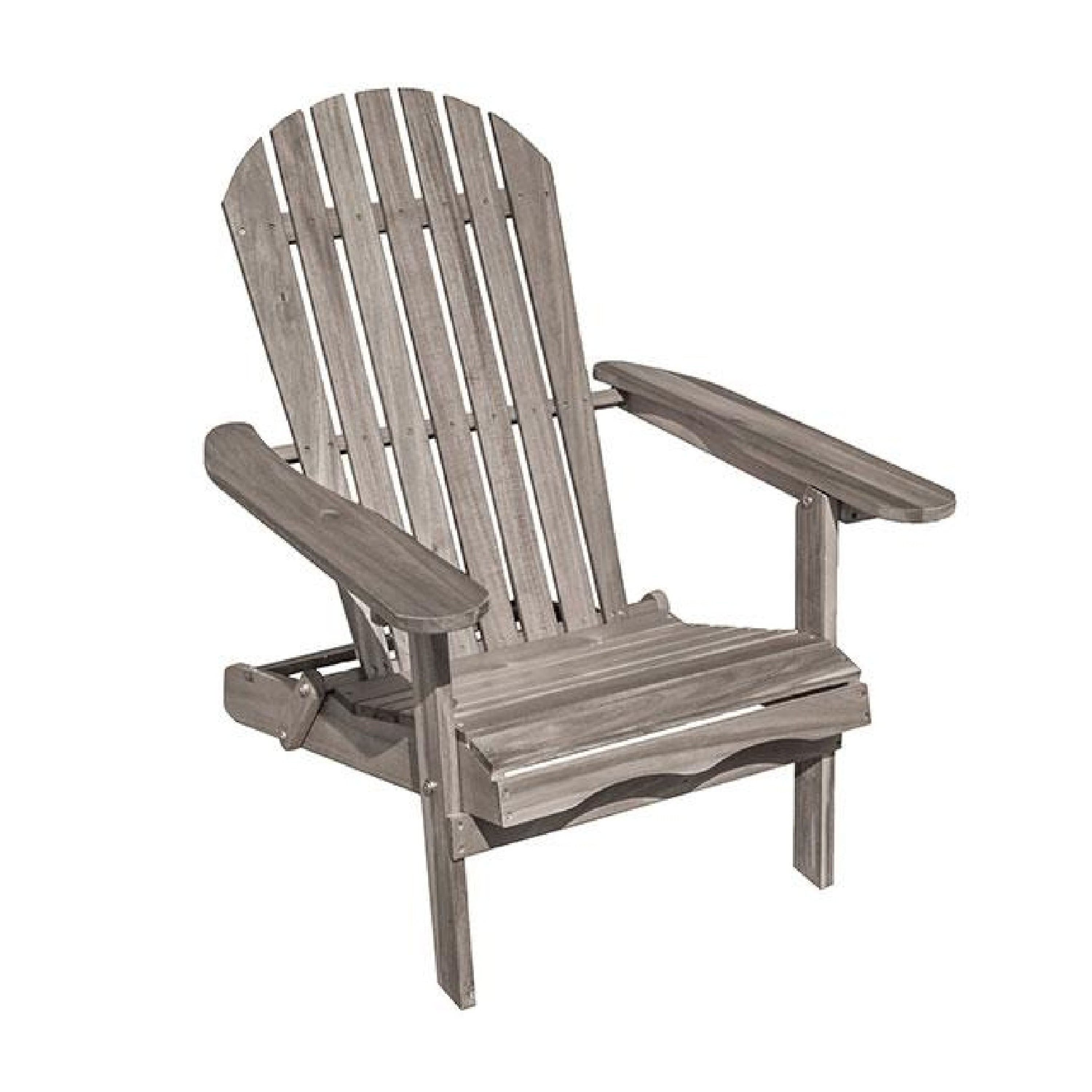 Manhattan Lane - Geli Outdoor Adirondack Chair, Slatted Back - Gray