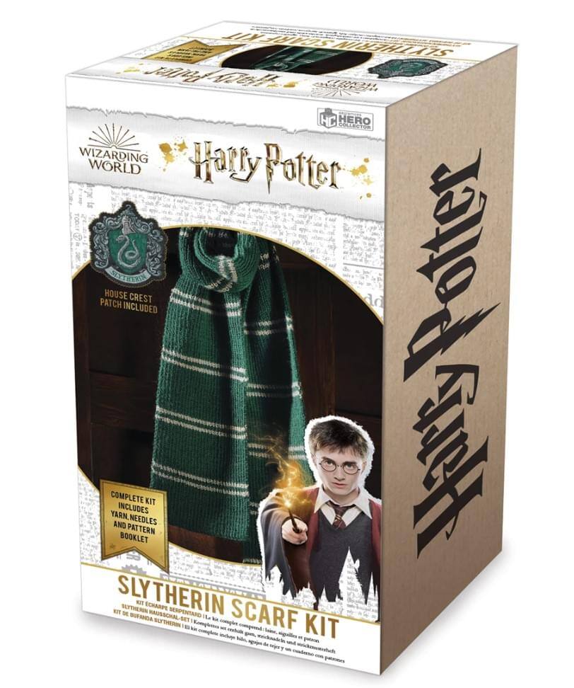 SCARF FAIT SLYTHERIN Pae F 412052 HC HERO COLLECTOR WIZARDING WORLD Potter SETTHERI HOUSE CREST PATCH INCLUDED do YARN. COMPLETE AND INCLUDES BOOKLET PATTERN NEEDLES KIT ZGH SLYTHERIN EIT SLTTHERIN DE IT ECHARPE HAUSSCHAL SERPENTARD SCARF BUFANDA La kn SLYTHERN - complet t kan Komplemos - evarlala comprend KIT complete Saiee, inchugs - meicknadede ellegie bue pan agj de und sejry T - wrickmmoneshef patcnes