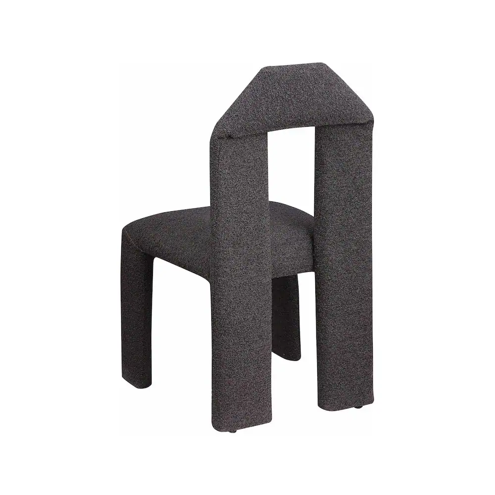 Alt View 4. Meridian Furniture - Bennett Brown Boucle Fabric Dining Chair, Set of 2 - Brown.