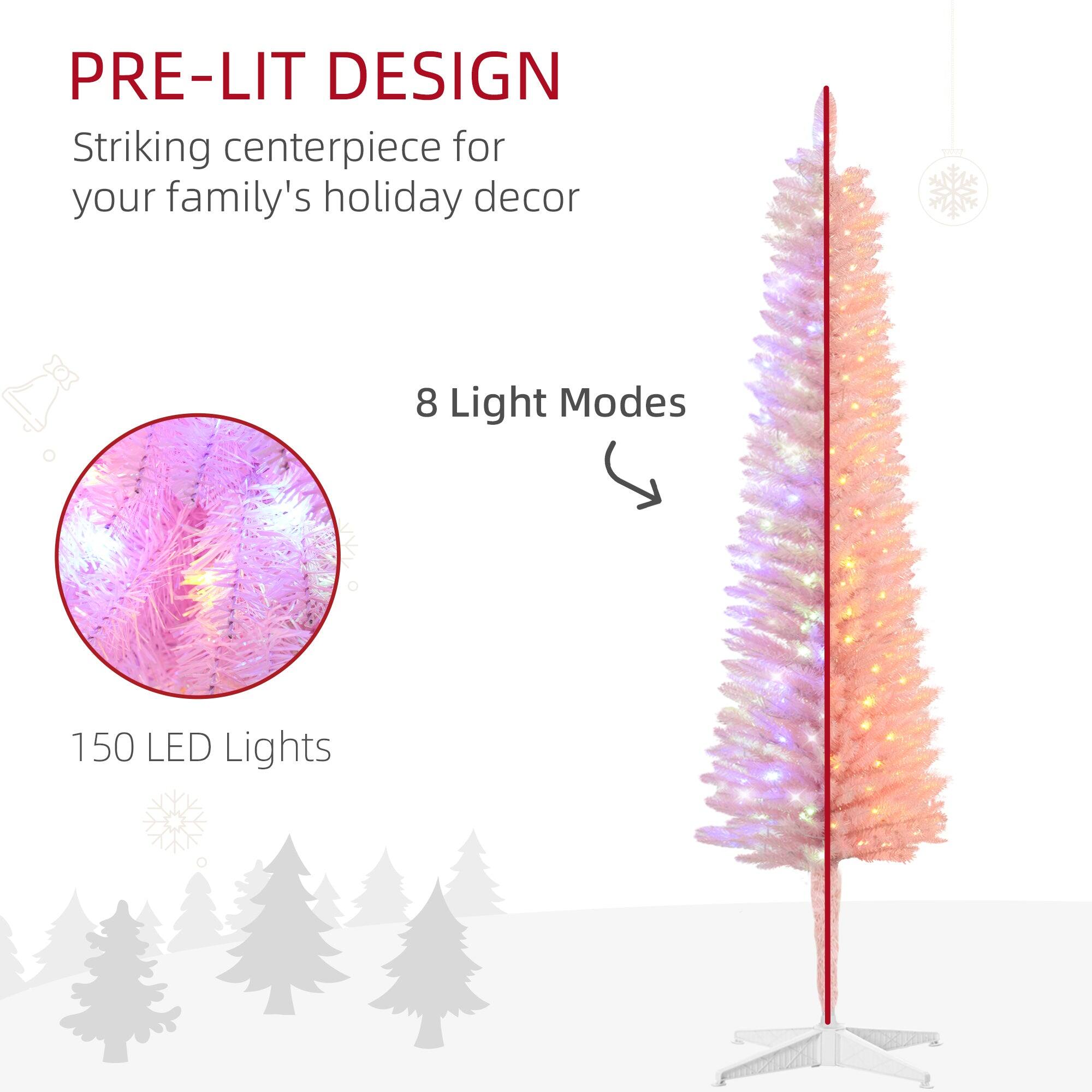PRE-LIT DESIGN  
Striking centerpiece for your family's holiday decor  

8 Light Modes  

150 LED Lights