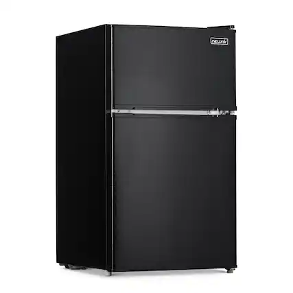 Front. NewAir - Compact Mini Fridge with Freezer, 3.1 Cu. Ft. - Black.