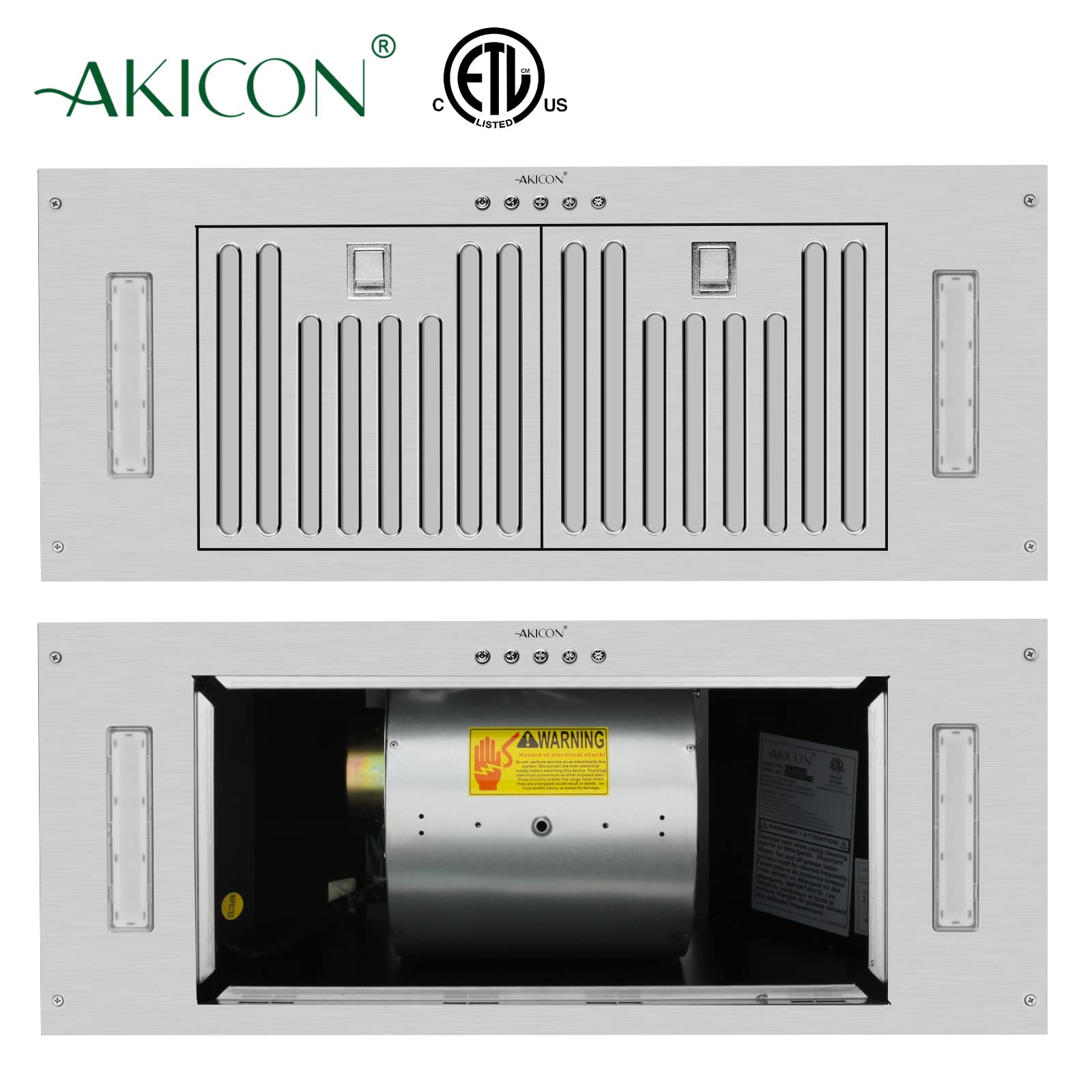 R - AKICON  
ETL US LISTED  
AKICON  
AKICON  
WARNING  
ANKON  
Ecl