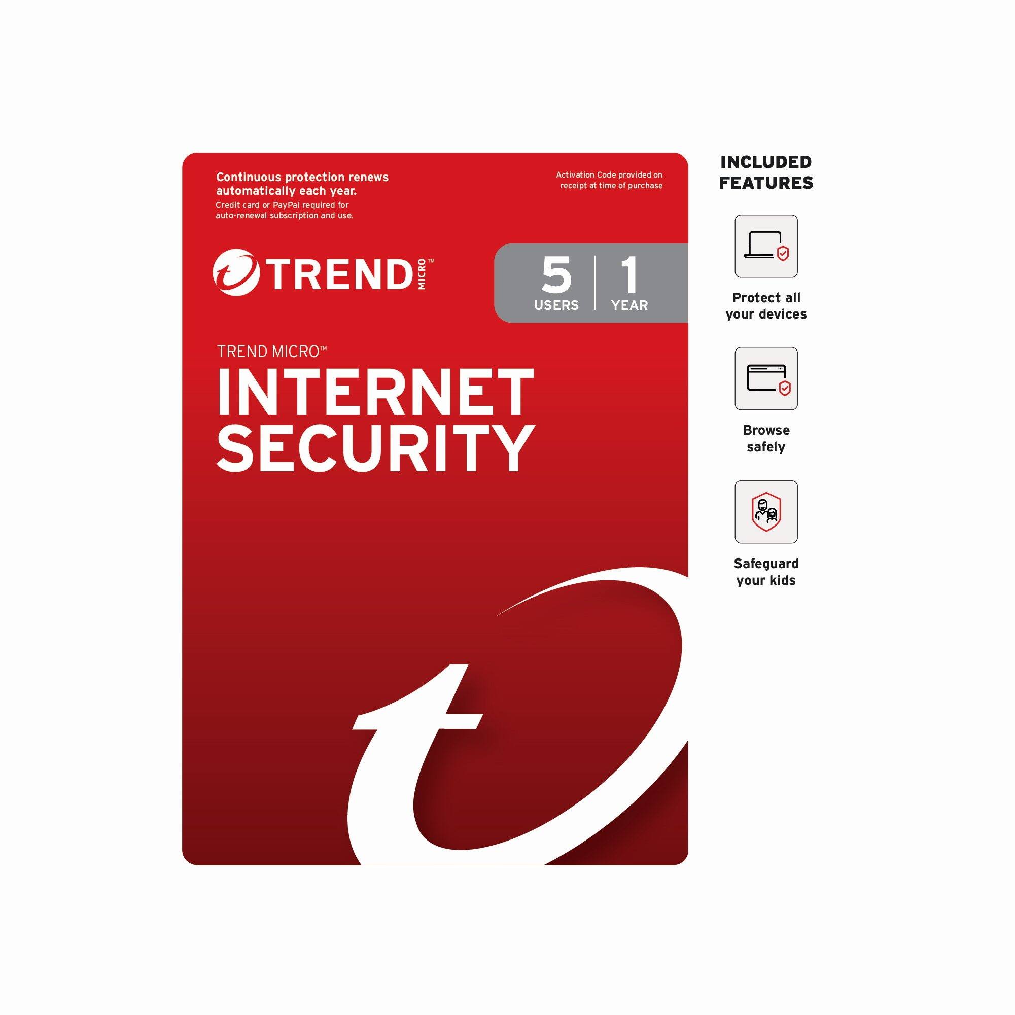 Trend Micro - Internet Security - Chrome, Mac OS, Windows [Digital]