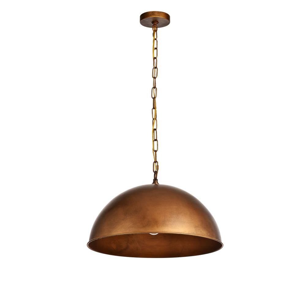 Alt View 3. Living District - Merce Collection Pendant D20 H12.75 Lt:1 Manual Brass Finish - Manual Brass.
