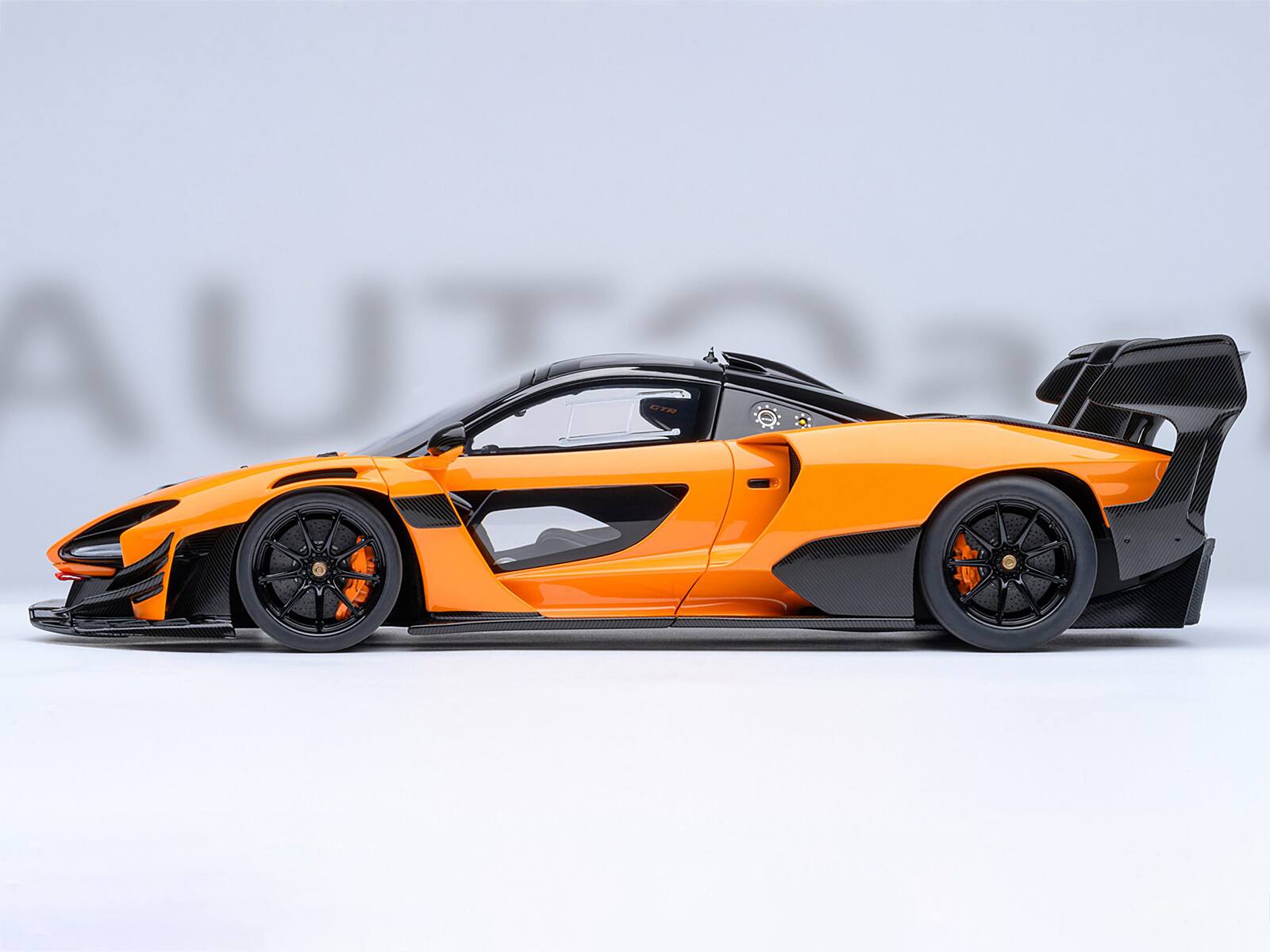 Alt View 5. Autoart - McLaren Senna GTR Orange with Black Top 1/18 Model Car by Autoart.