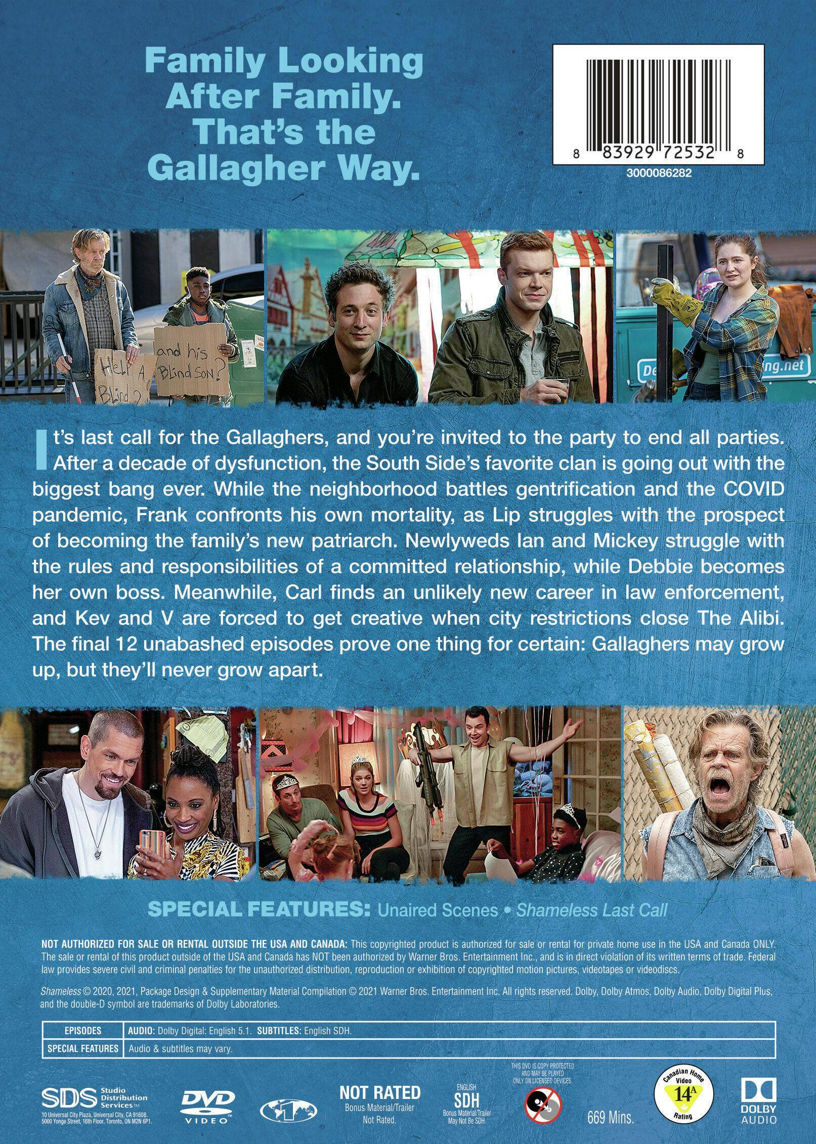 Angle. Shameless: Series 11 (Box Set) [DVD].