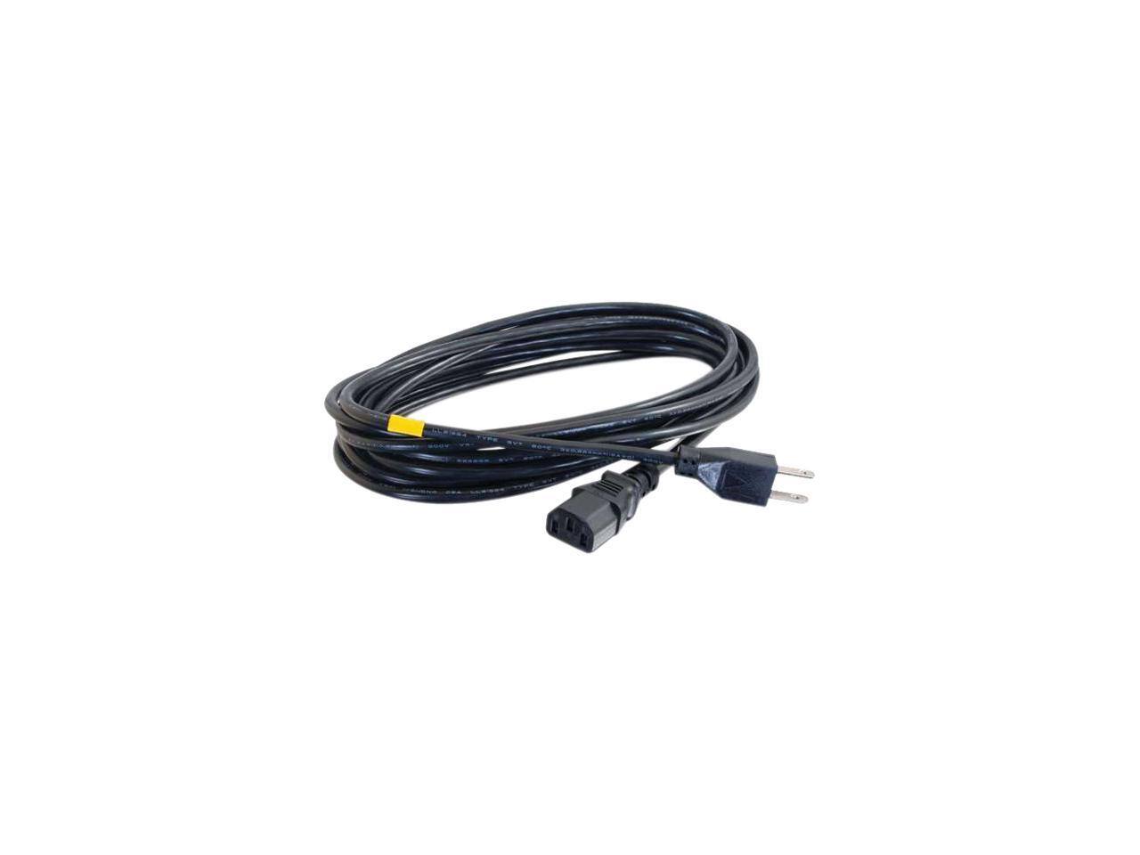 Alt View 4. Cables to Go - C2G 03131 14 AWG Premium Universal Power Cord (NEMA 5-15P to IEC320C13) TAA Compliant, Black (6 Feet, 1.82 Meters).