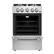 Alt View 1. Forno Appliances - 24 in. Wide 4 burner Breno 2.3 Cu. Ft. Freestanding Gas Convection Range with Storage Drawer - Silver.