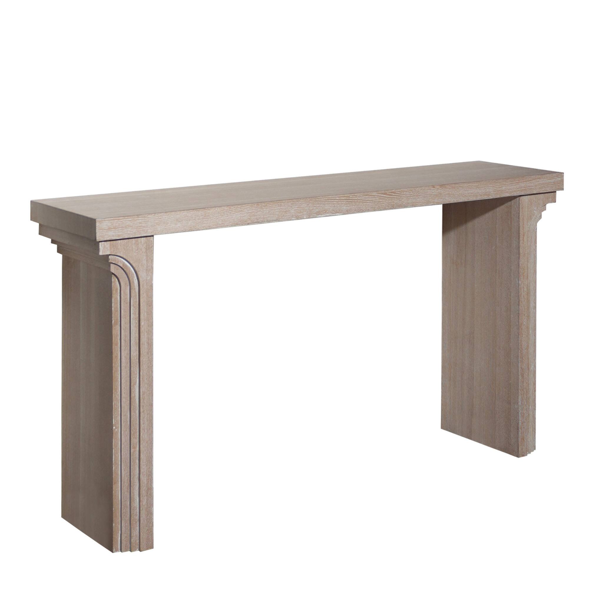 Back. GOODSILO - Modern Minimalist Wooden Console Table Ideal for Entryway Living Room and Hallway Stylish Decorative Accent - Natural.