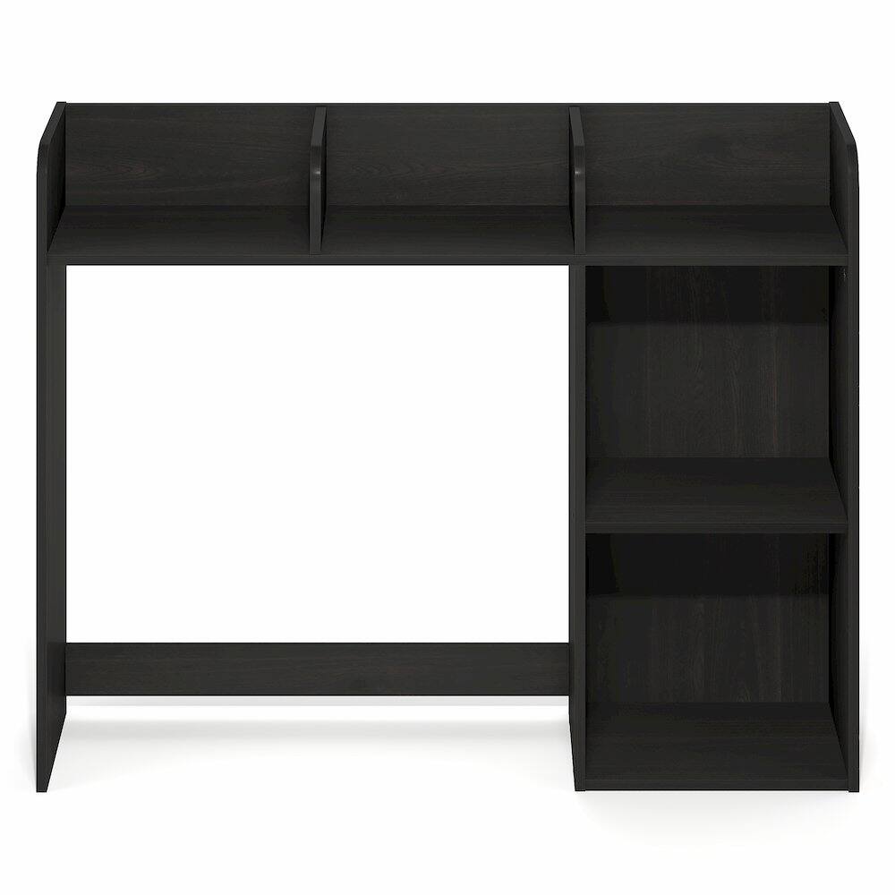 Left. Furinno - BASIC Book Shelf, Desk Shelf, 5-Shelf Desktop Hutch, Desk Organzier, for Office Supplies, Office Desk Accessories - Espresso.