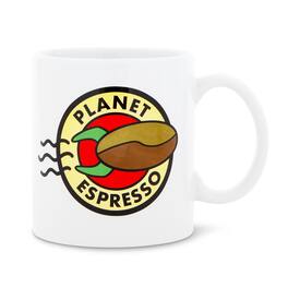 Silver Buffalo - Futurama "Planet Espresso" Ceramic Mug | Holds 20 Ounces - White