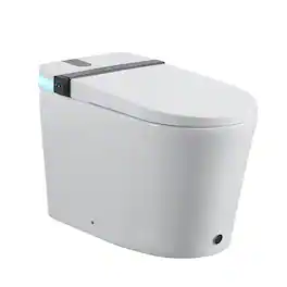 Loheer - Smart Toilet with Bidet Seat, Automatic Opening Toilet Seat, Twelve Inch Rough In - White