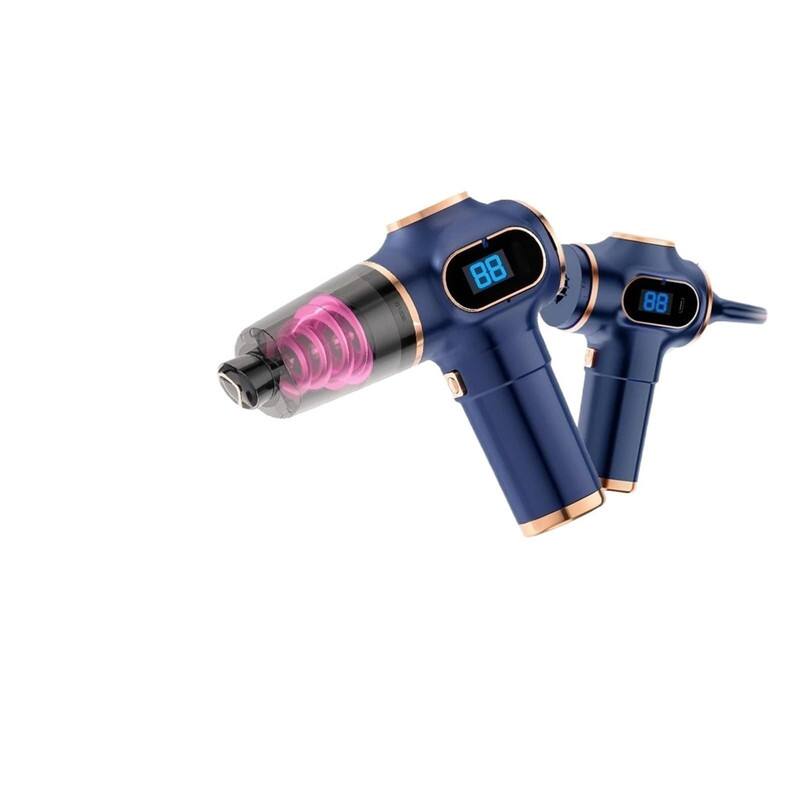 Alt View 1. Luckbyte - 2-in-1 Handheld Vacuum & Cordless Air Duster - Portable Rechargeable Cleaner for Car, Home & PC.